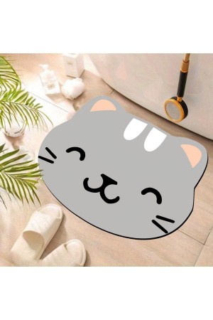 Else Kedicik Su Emici Duş Önü Banyo Paspası Klozet Tek Parça Hayvanlı Banyo Halısı Else Kedicik Su Emici Duş Önü Banyo Paspası Klozet Tek Parça Hayvanlı Banyo Halısı