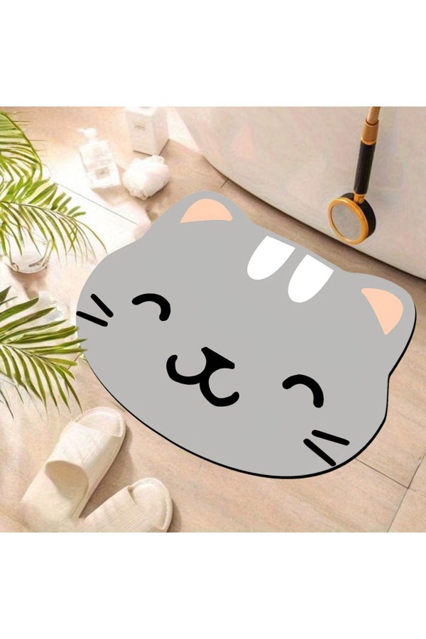 Else Kedicik Su Emici Duş Önü Banyo Paspası Klozet Tek Parça Hayvanlı Banyo Halısı Else Kedicik Su Emici Duş Önü Banyo Paspası Klozet Tek Parça Hayvanlı Banyo Halısı