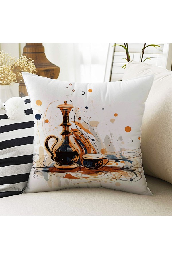 Kahve Tema Desenli Çift Taraflı Dijital Baskılı Kırlent Kılıfı Ds03 Kahve Tema Desenli Çift Taraflı Dijital Baskılı Kırlent Kılıfı Ds03