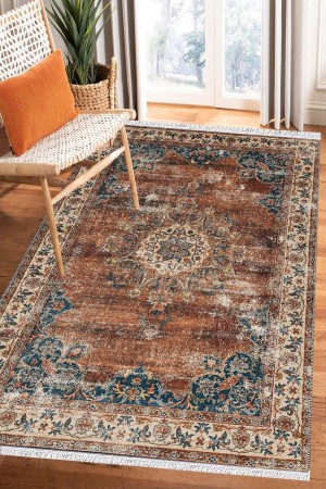 Bambu Serisi Vintage Yıkanabilir Kaymaz Taban Modern Salon Halısı Klasik Kilim No:31 Bambu Serisi Vintage Yıkanabilir Kaymaz Taban Modern Salon Halısı Klasik Kilim No:31