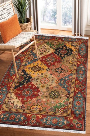 Bambu Serisi Vintage Yıkanabilir Kaymaz Taban Modern Salon Halısı Klasik Kilim No:36 Bambu Serisi Vintage Yıkanabilir Kaymaz Taban Modern Salon Halısı Klasik Kilim No:36