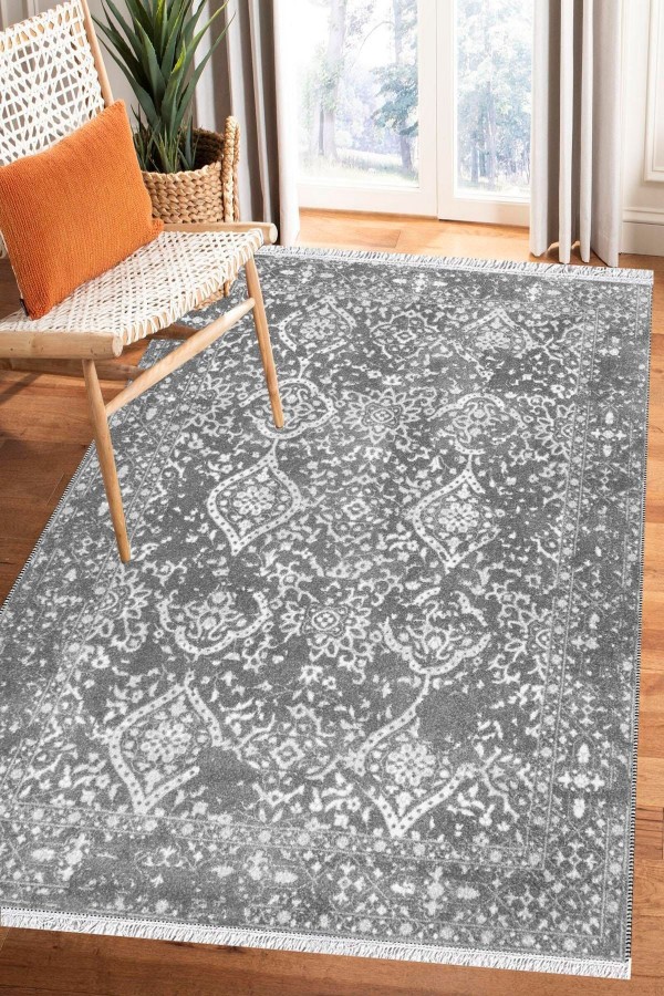 Else Bambu Serisi Vintage Yıkanabilir Kaymaz Taban Modern Salon Halısı Klasik Kilim No:13 Else Bambu Serisi Vintage Yıkanabilir Kaymaz Taban Modern Salon Halısı Klasik Kilim No:13