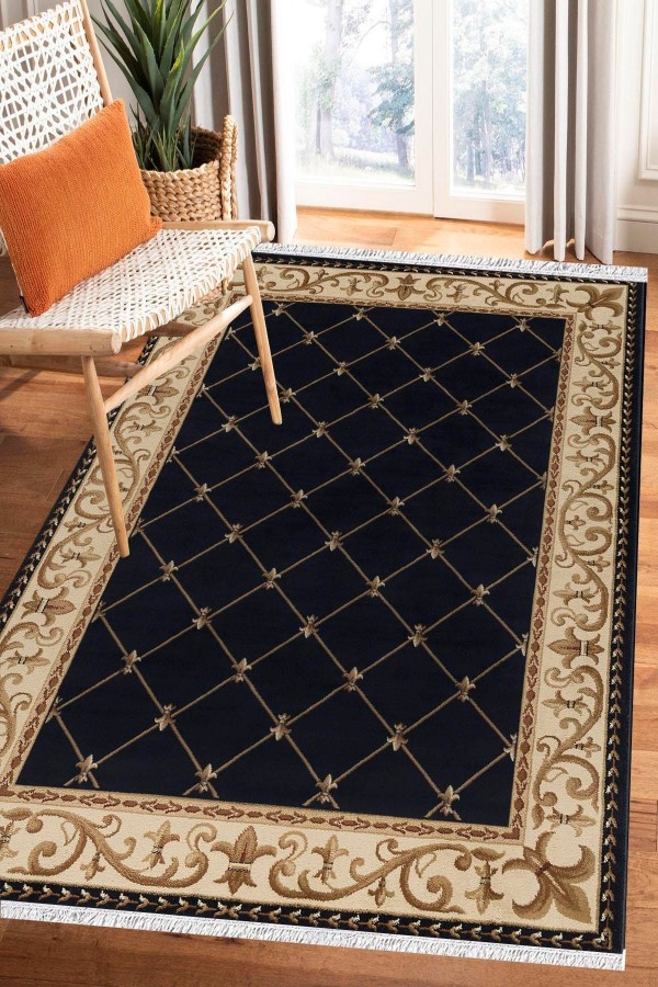 Else Bambu Serisi Vintage Yıkanabilir Kaymaz Taban Modern Salon Halısı Klasik Kilim No:1