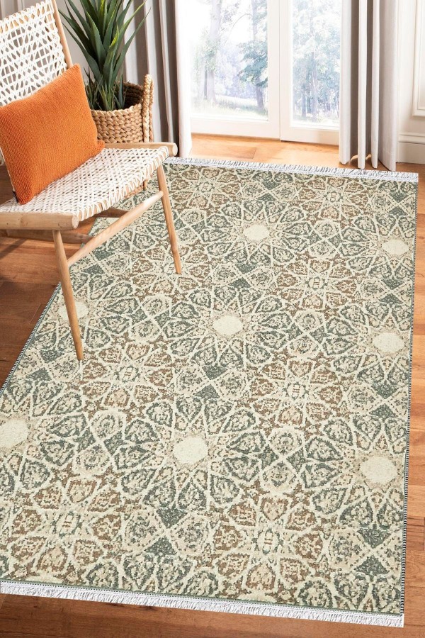 Else Bambu Serisi Vintage Yıkanabilir Kaymaz Taban Modern Salon Halısı Klasik Kilim No:30 Else Bambu Serisi Vintage Yıkanabilir Kaymaz Taban Modern Salon Halısı Klasik Kilim No:30