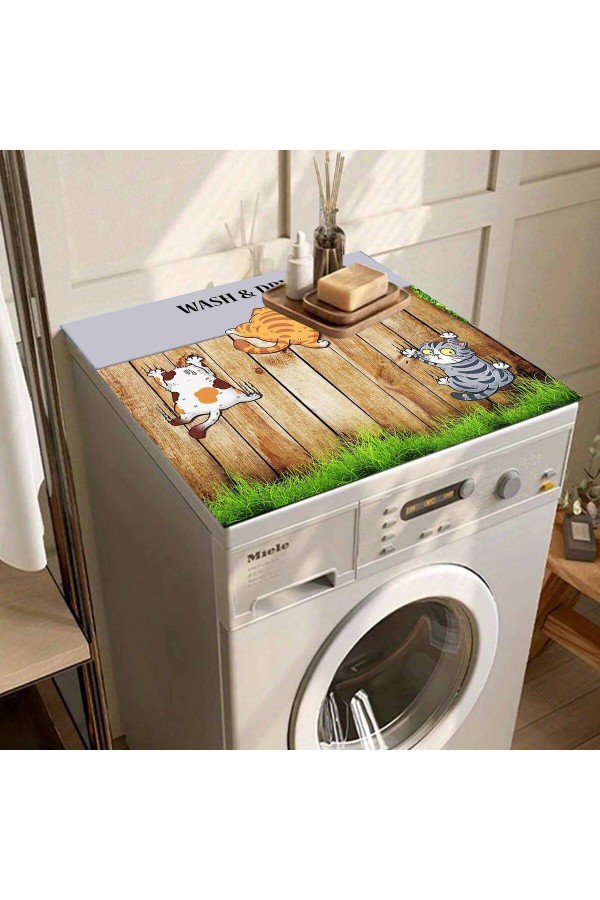 Kurutmalık Çamaşır Makinesi Örtüsü Koruma Matı Sıvı Geçirmez Kaymaz Yıkanabilir Kurutmalık Çamaşır Makinesi Örtüsü Koruma Matı Sıvı Geçirmez Kaymaz Yıkanabilir