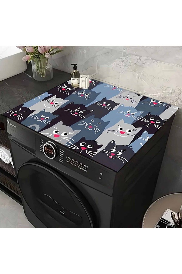 Kurutmalık Çamaşır Makinesi Örtüsü Koruma Matı Sıvı Geçirmez Kaymaz Yıkanabilir Kurutmalık Çamaşır Makinesi Örtüsü Koruma Matı Sıvı Geçirmez Kaymaz Yıkanabilir