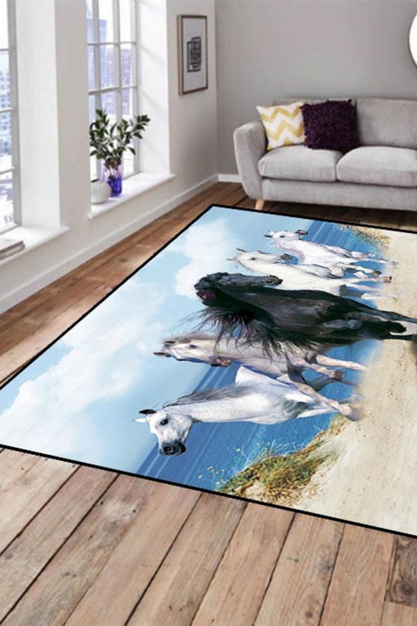 Else Hali Koşan Atli Dekoratif Modern 3D Salon Halilari Else Hali Koşan Atli Dekoratif Modern 3D Salon Halilari