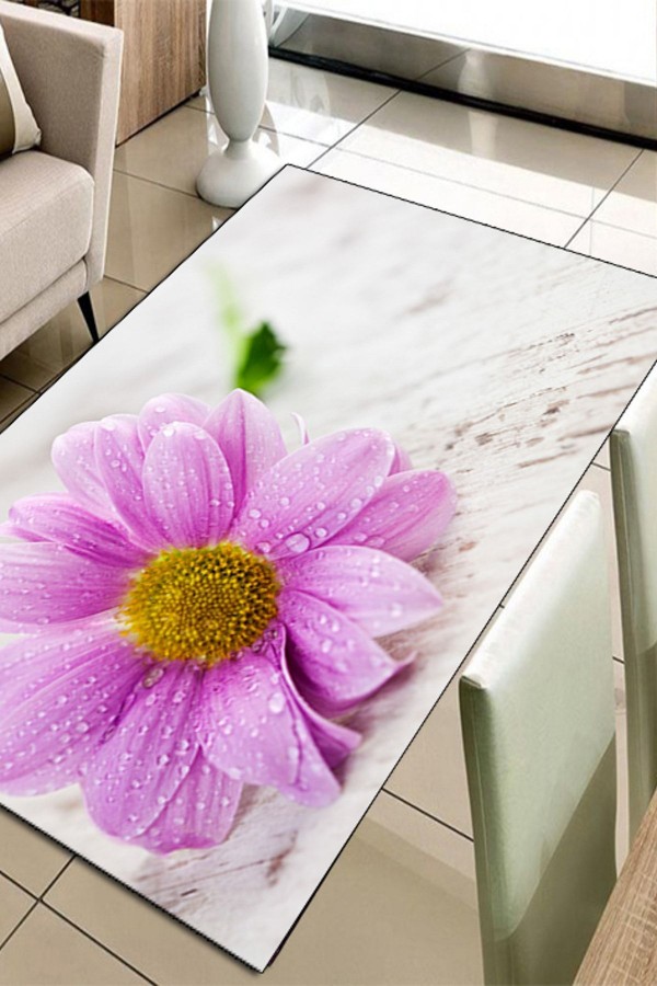 Else Hali Mor Çiçek 3D Modern Dekoratif Salon Halilari -126 Else Hali Mor Çiçek 3D Modern Dekoratif Salon Halilari -126