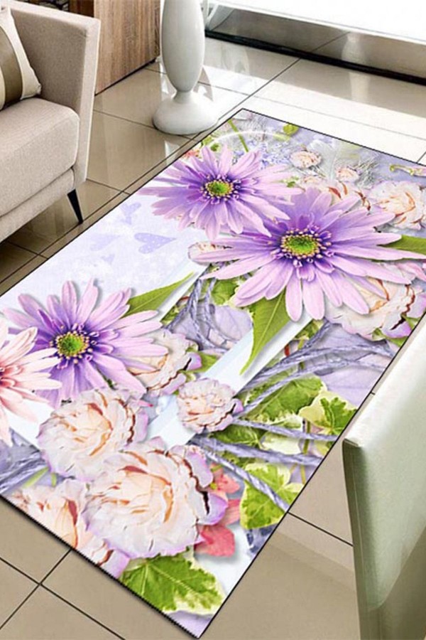 Else Hali Mor Vintage 3D Modern Dekoratif 3D Salon Halilari Else Hali Mor Vintage 3D Modern Dekoratif 3D Salon Halilari