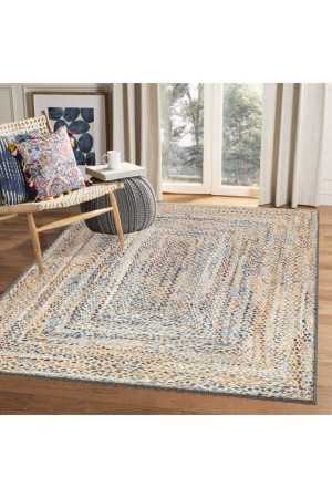 Else Mavi Sarı Dikdörtgenler Jüt Hasır Görünümlü Yıkanabilir Salon Halısı Else Mavi Sarı Dikdörtgenler Jüt Hasır Görünümlü Yıkanabilir Salon Halısı