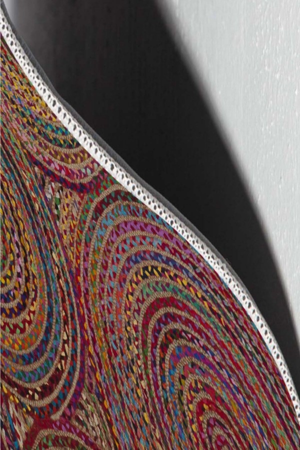 Else Renkli Halkalar Desenli Kaymaz 3d Desenli Baskılı Salon Halısı Else Renkli Halkalar Desenli Kaymaz 3d Desenli Baskılı Salon Halısı