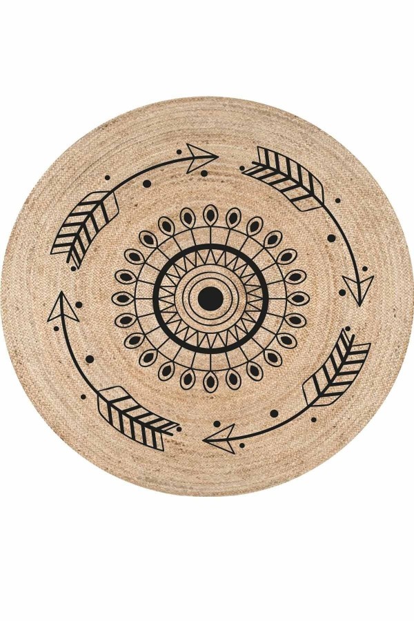 Bohem Oklar Bolero Örme Jüt Örgü Halı Hasır Kilim