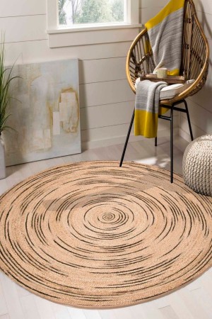 Kahve Çizgiler Bolero Örme Jüt Örgü Halı Hasır Kilim Kahve Çizgiler Bolero Örme Jüt Örgü Halı Hasır Kilim