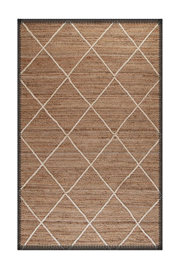 Else Morocco Vintage Sisal Hasır Jüt Desenli Yıkanabilir Dekoratif Kilim Mr-8