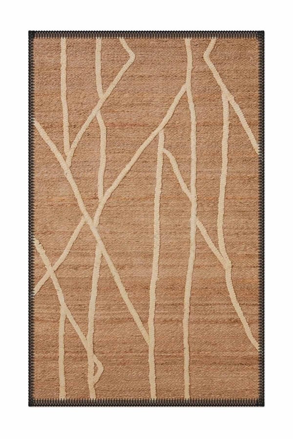 Else Morocco Vintage Sisal Hasır Jüt Desenli Yıkanabilir Dekoratif Kilim Mr-20