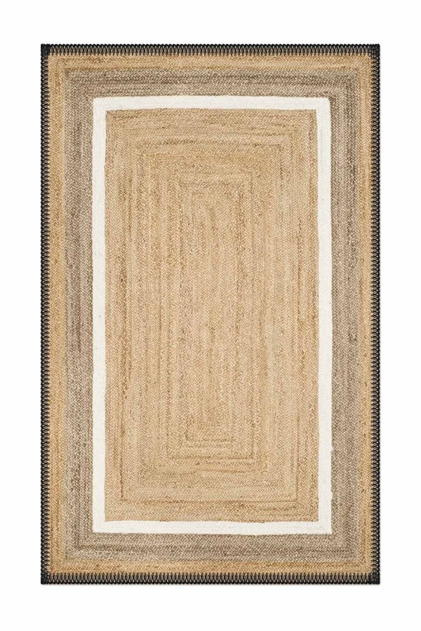 Else Morocco Vintage Sisal Hasır Jüt Desenli Yıkanabilir Dekoratif Kilim Mr-13