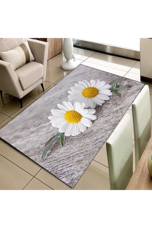 Papatya 3d Modern Dekoratif 3d Salon Halıları Papatya 3d Modern Dekoratif 3d Salon Halıları
