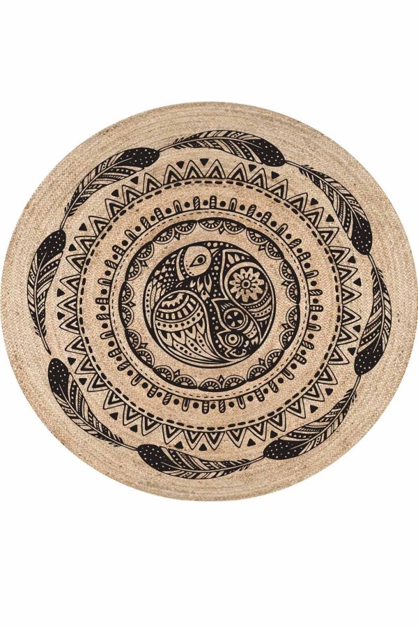 Bohem Tüyler Bolero Örme Jüt Örgü Halı Hasır Kilim