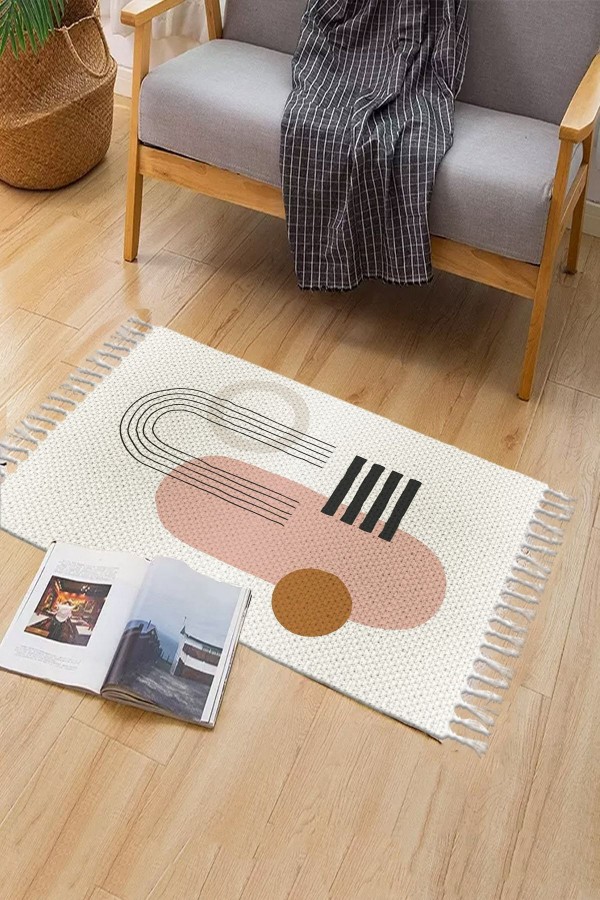 Else Desenli Yıkanabilir Modern Kara Tezgah Vintage Dokuma Kilim Else Desenli Yıkanabilir Modern Kara Tezgah Vintage Dokuma Kilim