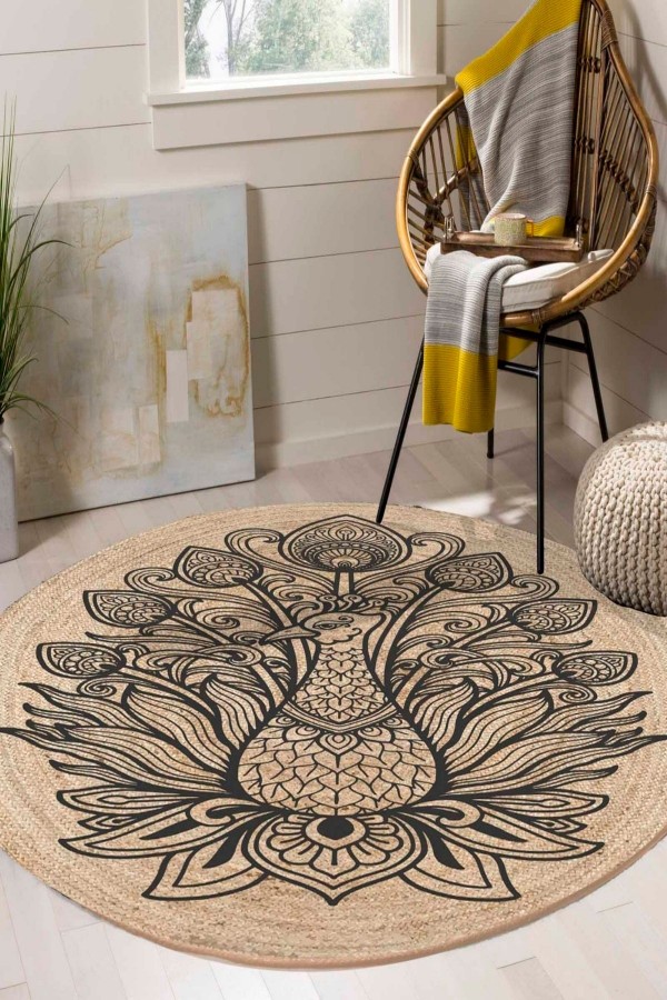 Else Güneş Bolero Örme Jüt Örgü Halı Hasır Kilim