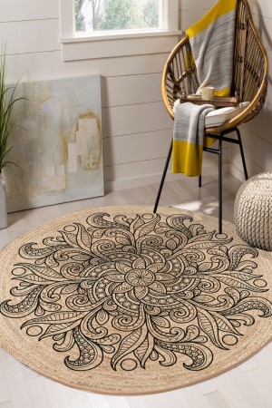 Mandala Çiçekler Bolero Örme Jüt Örgü Halı Hasır Kilim Mandala Çiçekler Bolero Örme Jüt Örgü Halı Hasır Kilim