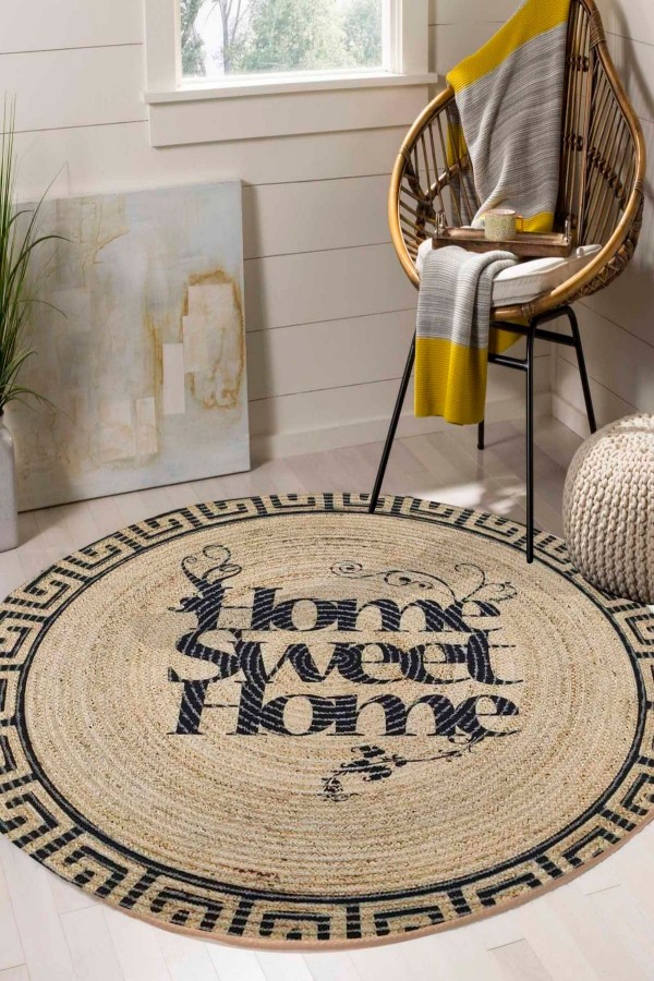 Güzel Evim Bolero Örme Jüt Örgü Halı Hasır Kilim