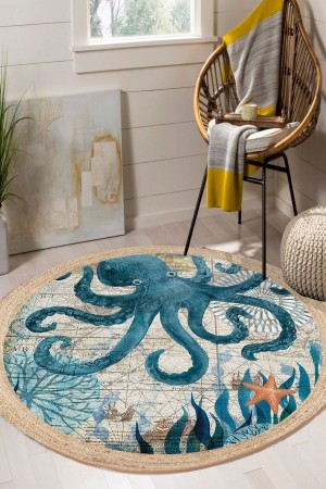 Else Mavi Ahtapot Bolero Örme Jüt Örgü Halı Hasır Kilim Else Mavi Ahtapot Bolero Örme Jüt Örgü Halı Hasır Kilim
