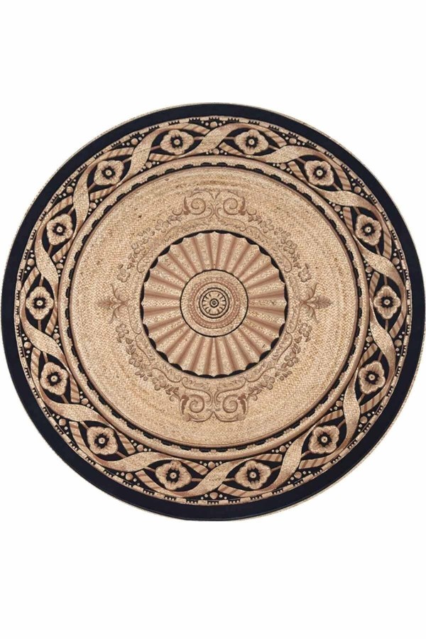 Retro Bolero Örme Jüt Örgü Halı Hasır Kilim