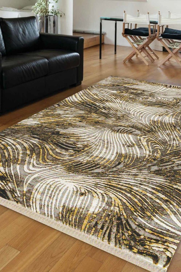 Else Sarı Çizgi Retro Klasik Dekoratif Saçaklı Ince Kilim Halı Else Sarı Çizgi Retro Klasik Dekoratif Saçaklı Ince Kilim Halı