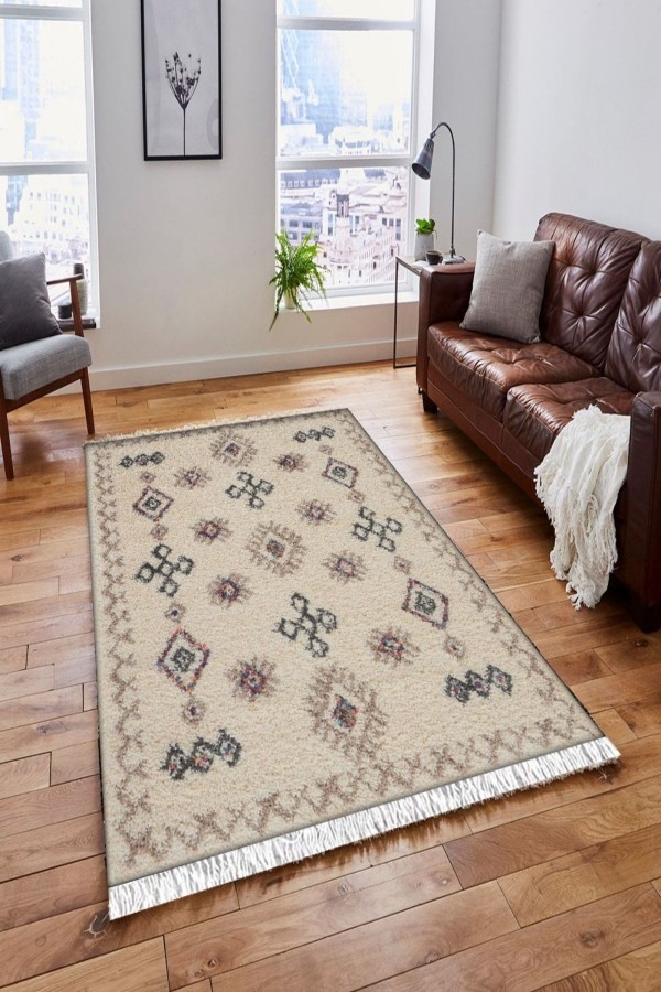 Else Kahverengi Siyah Anadolu Vintage Saçaklı Bohem Kilim Halı