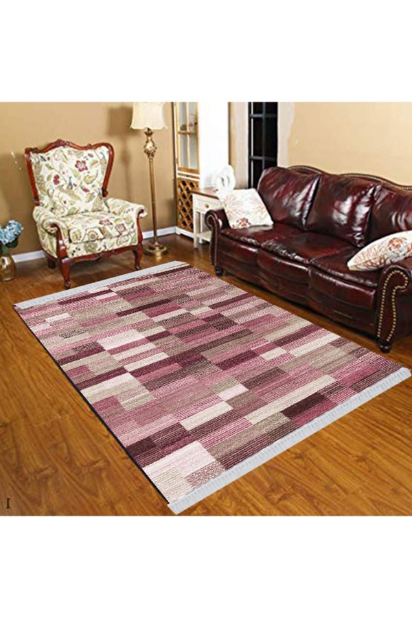 120X180 Else Bordo Pembe Kahverengi Kutular Geometrik Modern Dekoratif Yıkanabilir Püsküllü Kilim Else Bordo Pembe Kahverengi Kutular Geometrik Modern Dekoratif Yıkanabilir Püsküllü Kilim