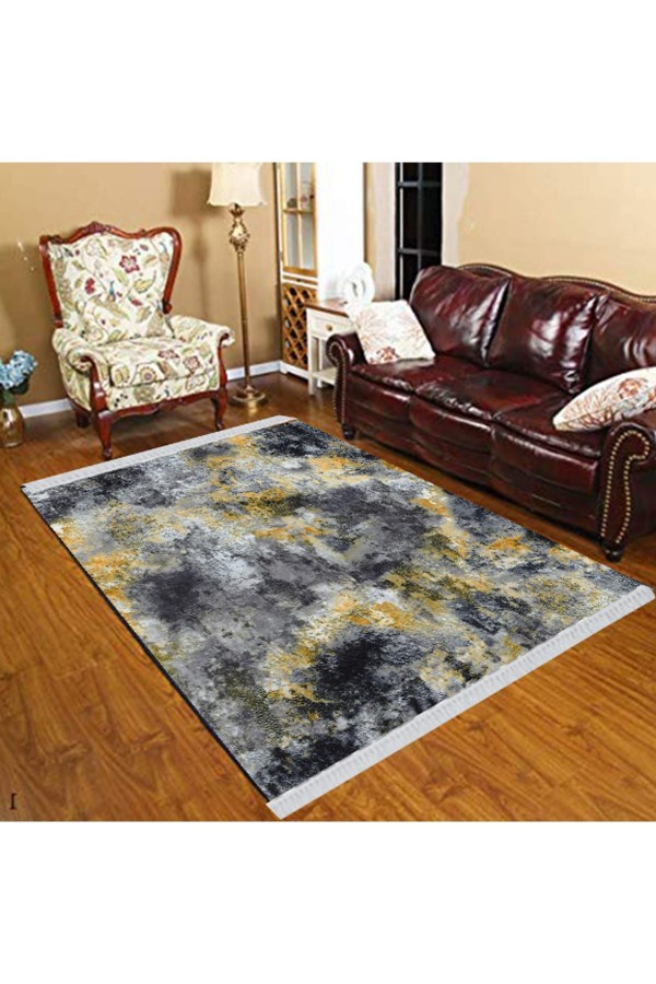 Else Mavi Sarı Bulutlar Retro Modern Dekoratif Yıkanabilir Püsküllü Ince Kilim Halı Else Mavi Sarı Bulutlar Retro Modern Dekoratif Yıkanabilir Püsküllü Ince Kilim Halı