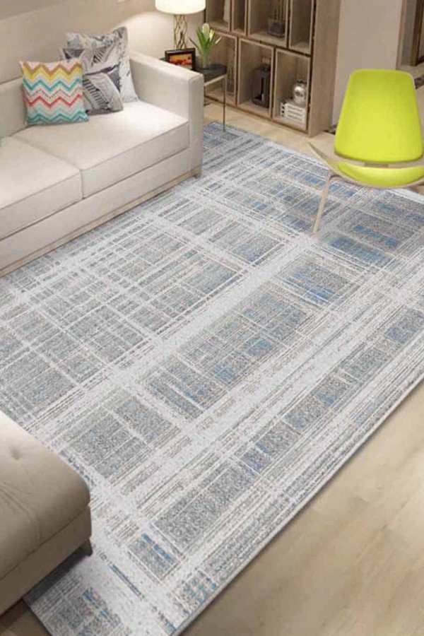 Else Gri Mavi Sarı Karışık Çizgi 3D Dekoratif Modern Desenli Halı Else Gri Mavi Sarı Karışık Çizgi 3D Dekoratif Modern Desenli Halı